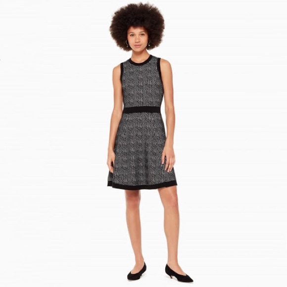 black sleeveless sweater dress